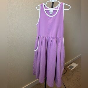 Hanna Andersson Lilac Tank Dress with White Trim